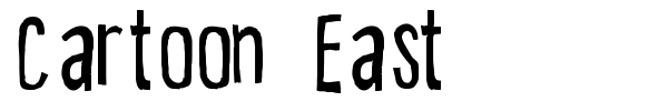 Cartoon East font preview